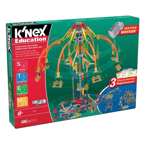 K’NEX EDUCATION -STEAM EXPLORATION SWING RIDE Learning creativity 486 piece SET - Picture 1 of 6